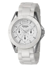 Fossil Ceramic White Dial White Steel Strap Watch for Women - CE1002 Watches Fossil   