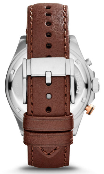 Fossil Wakefield Black Dial Brown Leather Strap Watch for Men - CH2944 Watches Fossil   