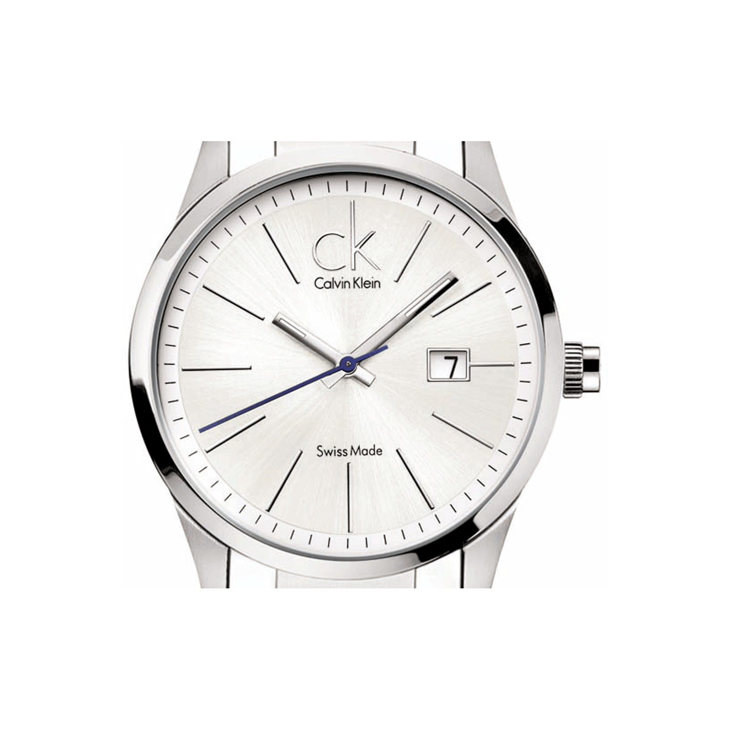 Calvin Klein Bold Silver Dial Silver Steel Strap Watch for Men - K2246120 Watches Calvin Klein   