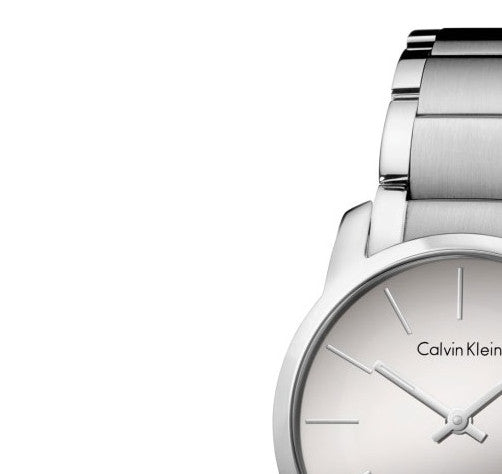 Calvin Klein City Silver Dial Silver Steel Strap Watch for Women - K2G23148 Watches Calvin Klein   