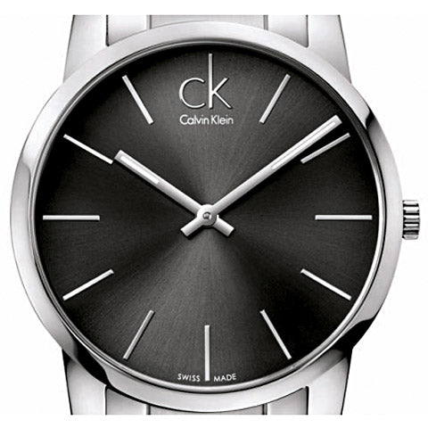 Calvin Klein City Black Dial Silver Steel Strap Watch for Men - K2G21161 Watches Calvin Klein   