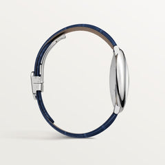 Cartier Ballon Bleu De Cartier Blue Dial Blue Leather Strap Watch For Men - WSBB0027
