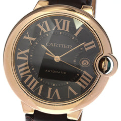 Cartier Ballon Bleu De Cartier Brown Dial Brown Leather Strap Watch For Men - W6920037