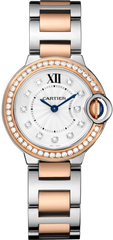 Cartier Ballon Bleu De Cartier Diamonds Mother Of Pearl Dial Two Tone Steel Strap Watch For Women - W3BB0025