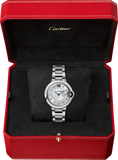 Cartier Ballon Bleu De Cartier Diamonds Silver Dial Silver Steel Strap Watch For Women - W4BB0022