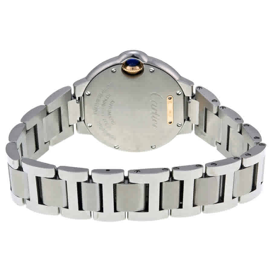 Cartier Ballon Bleu De Cartier Diamonds Silver Dial Silver Steel Strap Watch For Women - WE902080