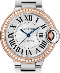 Cartier Ballon Bleu De Cartier Diamonds Silver Dial Silver Steel Strap Watch For Women - WE902080