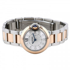 Cartier Ballon Bleu De Cartier Diamonds Silver Dial Two Tone Steel Strap Watch For Women - W3BB0026