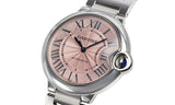 Cartier Ballon Bleu De Cartier Pink Dial Silver Steel Strap Watch For Women - W6920041