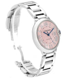 Cartier Ballon Bleu De Cartier Pink Dial Silver Steel Strap Watch For Women - W6920041