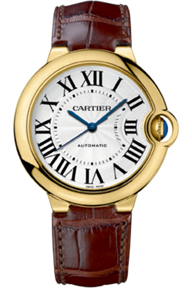 Cartier Ballon Bleu De Cartier Silver Dial Brown Leather Strap Watch For Women - W6900356