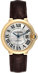 Cartier Ballon Bleu De Cartier Silver Dial Brown Leather Strap Watch For Women - W6920097