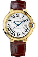 Cartier Ballon Bleu De Cartier Silver Dial Brown Leather Strap Watch For Women - W6900356