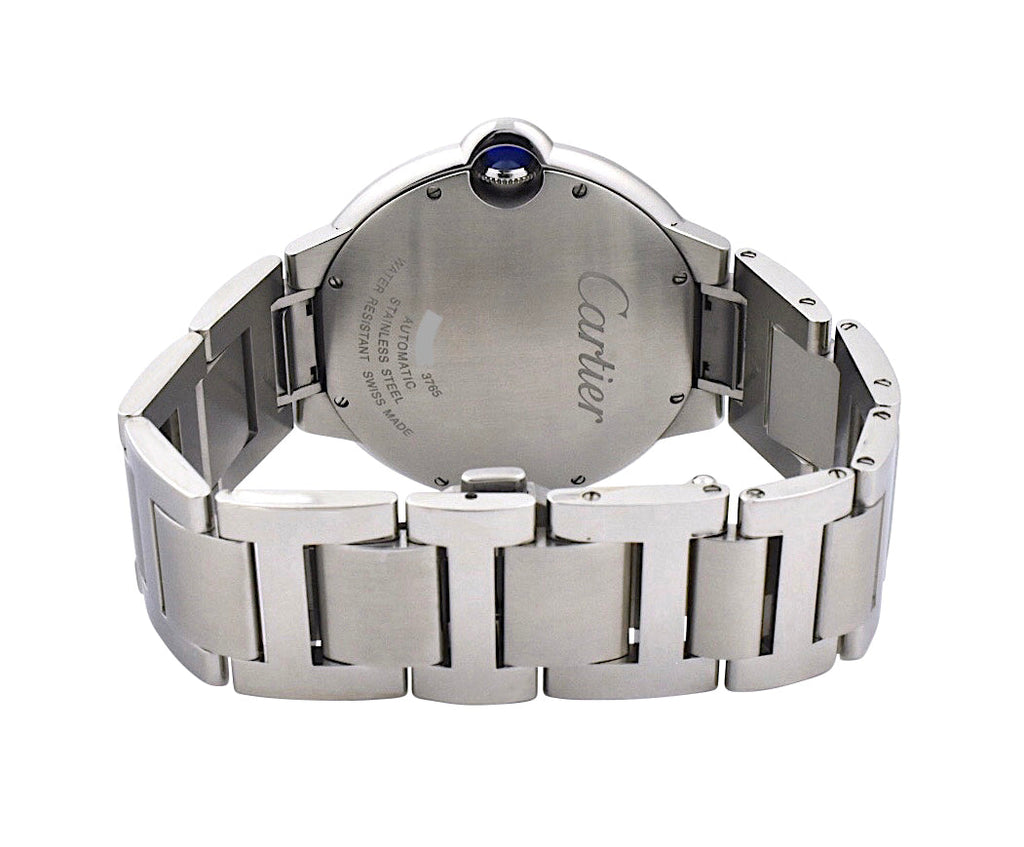 Cartier Ballon Bleu De Cartier Silver Dial Silver Steel Strap Watch For Men - WSBB0049