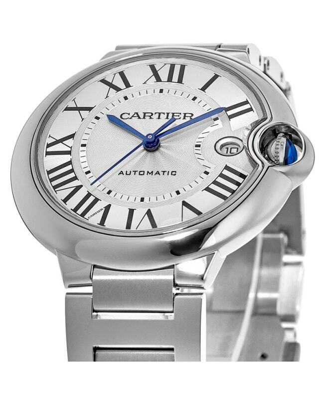 Cartier Ballon Bleu De Cartier Silver Dial Silver Steel Strap Watch For Men - WSBB0049