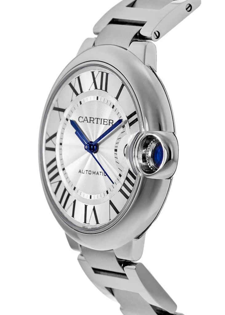 Cartier Ballon Bleu De Cartier Silver Dial Silver Steel Strap Watch For Men - WSBB0049