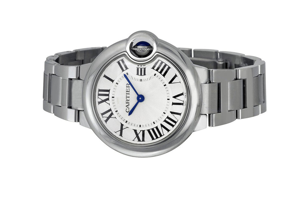 Cartier Ballon Bleu De Cartier Silver Dial Silver Steel Strap Watch For Women - W6920084