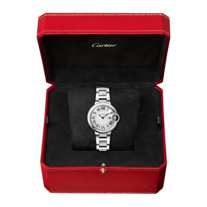 Cartier Ballon Bleu De Cartier Silver Dial Silver Steel Strap Watch For Women - W6920084