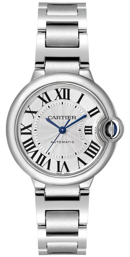 Cartier Ballon Bleu De Cartier Silver Dial Silver Steel Strap Watch For Women - WSBB0044