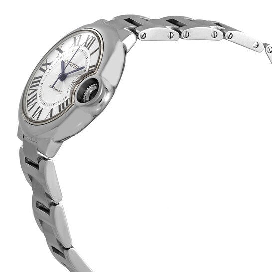 Cartier Ballon Bleu De Cartier Silver Dial Silver Steel Strap Watch For Women - WSBB0044