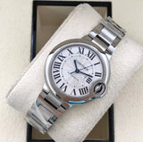 Cartier Ballon Bleu De Cartier Silver Dial Silver Steel Strap Watch For Women - WSBB0044