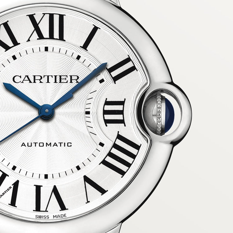 Cartier Ballon Bleu De Cartier Silver Dial Silver Steel Strap Watch For Women - WSBB0048