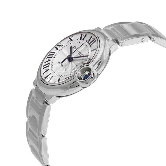 Cartier Ballon Bleu De Cartier Silver Dial Silver Steel Strap Watch For Women - WSBB0048