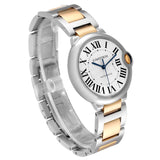 Cartier Ballon Bleu De Cartier Silver Dial Two Tone Steel Strap Watch For Men - W2BB0031