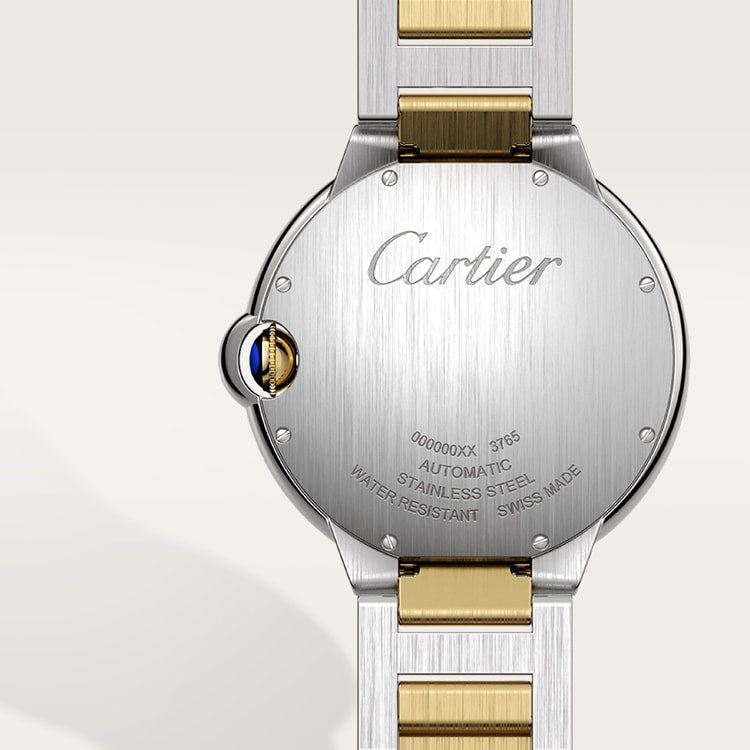 Cartier Ballon Bleu De Cartier Silver Dial Two Tone Steel Strap Watch For Men - W2BB0031