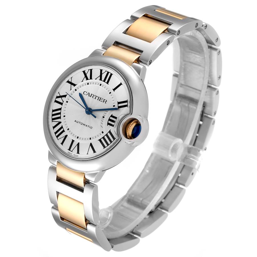 Cartier Ballon Bleu De Cartier Silver Dial Two Tone Steel Strap Watch For Men - W2BB0031