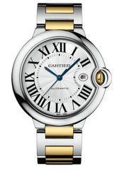 Cartier Ballon Bleu De Cartier Silver Dial Two Tone Steel Strap Watch For Men - W2BB0031
