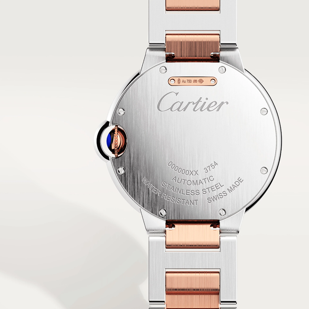 Cartier Ballon Bleu De Cartier Silver Dial Two Tone Steel Strap Watch For Men - W2BB0034