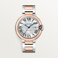 Cartier Ballon Bleu De Cartier Silver Dial Two Tone Steel Strap Watch For Men - W2BB0034