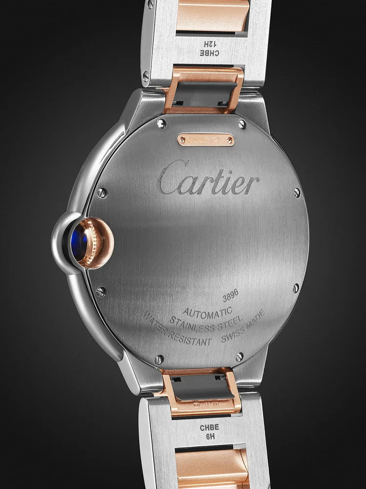 Cartier Ballon Bleu De Cartier Silver Dial Two Tone Steel Strap Watch For Men - W2BB0034