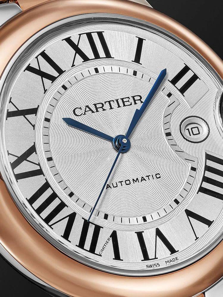 Cartier Ballon Bleu De Cartier Silver Dial Two Tone Steel Strap Watch For Men - W2BB0034