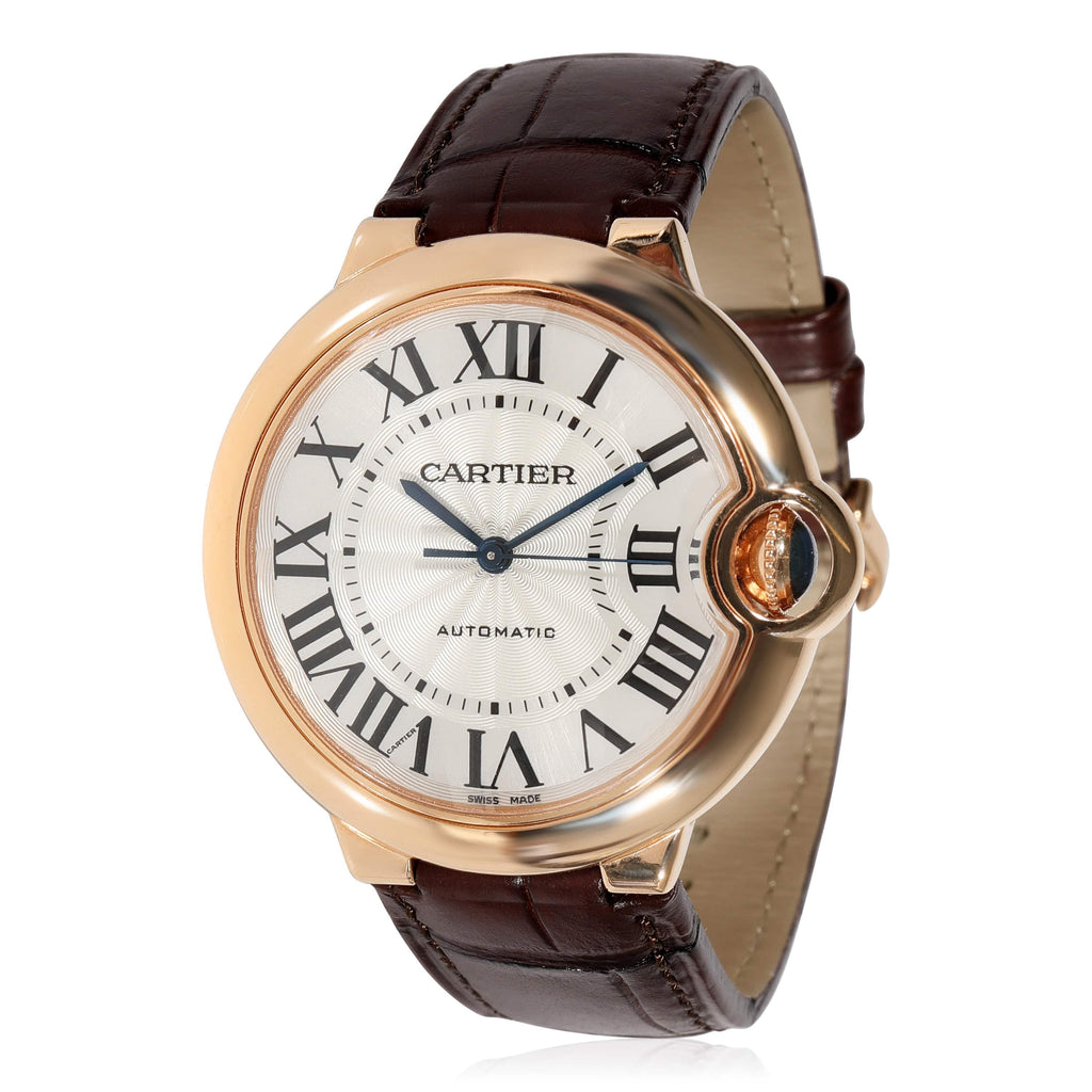 Cartier Ballon Bleu De Cartier White Dial Brown Leather Strap Watch For Women - WGBB0009