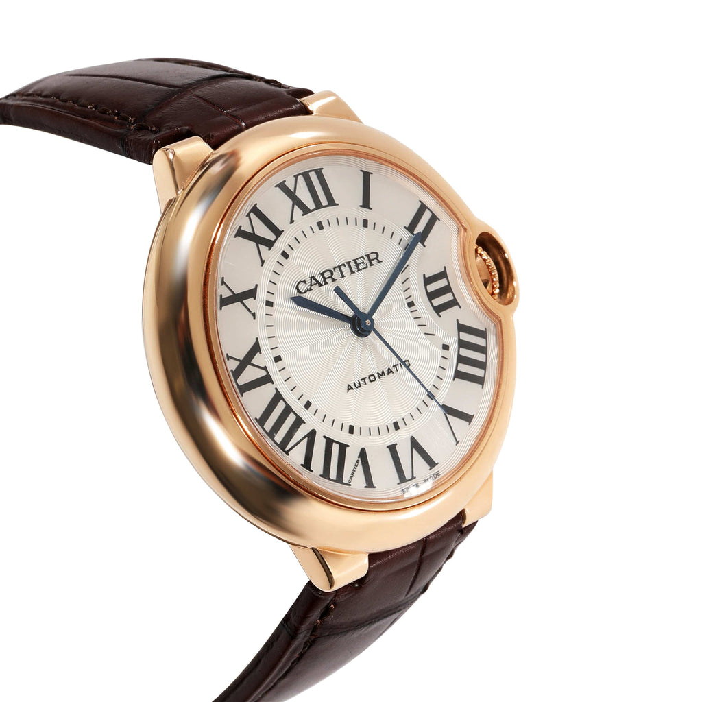 Cartier Ballon Bleu De Cartier White Dial Brown Leather Strap Watch For Women - WGBB0009