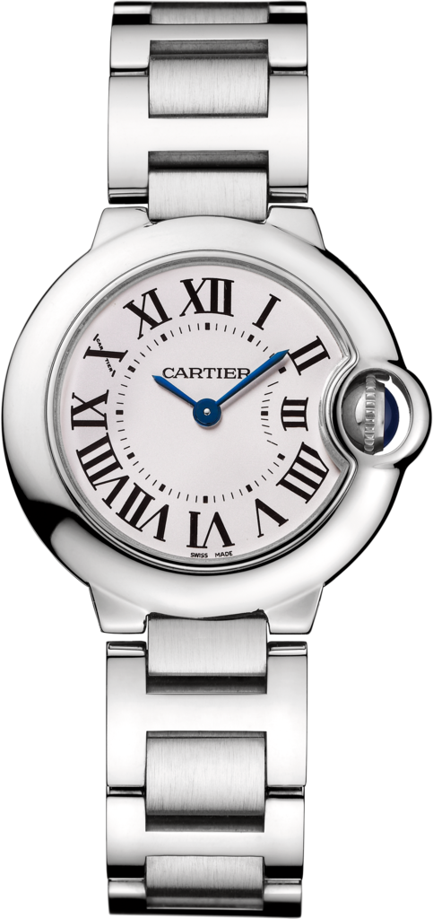 Cartier Ballon Bleu De Cartier White Dial Silver Steel Strap Watch For Women - W69010Z4