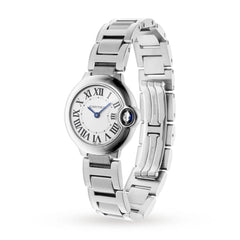 Cartier Ballon Bleu De Cartier White Dial Silver Steel Strap Watch For Women - W69010Z4