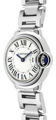 Cartier Ballon Bleu De Cartier White Dial Silver Steel Strap Watch For Women - W69010Z4