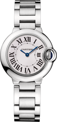 Cartier Ballon Bleu De Cartier White Dial Silver Steel Strap Watch For Women - W69010Z4