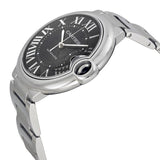 Cartier Ballon Bleu De Cartier Black Dial Silver Steel Strap Watch For Men - W6920042