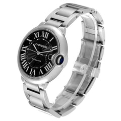 Cartier Ballon Bleu De Cartier Black Dial Silver Steel Strap Watch For Men - W6920042