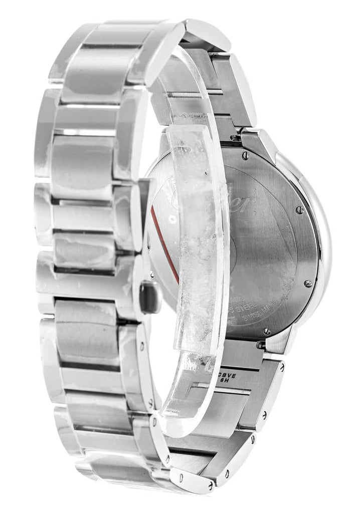 Cartier Ballon Bleu De Cartier Black Dial Silver Steel Strap Watch For Men - W6920042