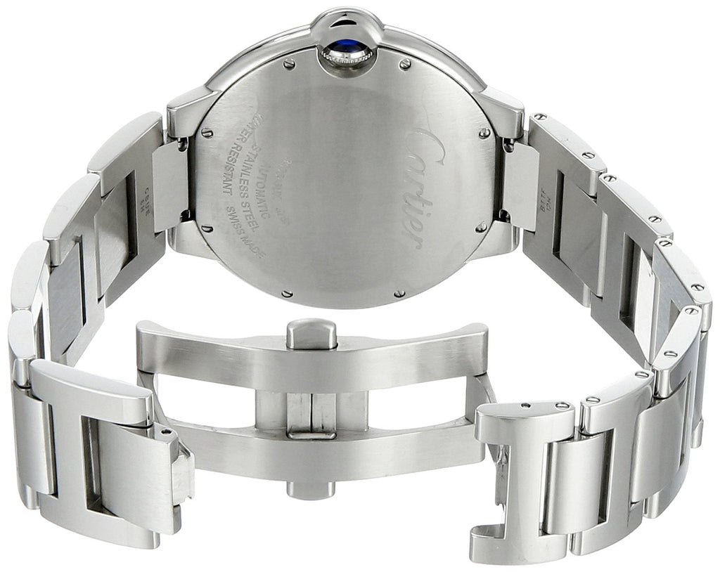 Cartier Ballon Bleu De Cartier Black Dial Silver Steel Strap Watch For Men - W6920042