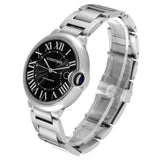 Cartier Ballon Bleu De Cartier Black Dial Silver Steel Strap Watch For Men - W6920042