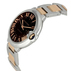 Cartier Ballon Bleu De Cartier Brown Dial Two Tone Steel Strap Watch For Men - W6920032