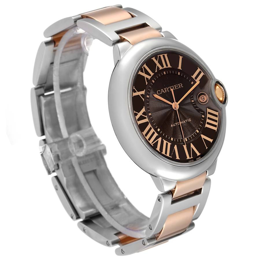 Cartier Ballon Bleu De Cartier Brown Dial Two Tone Steel Strap Watch For Men - W6920032