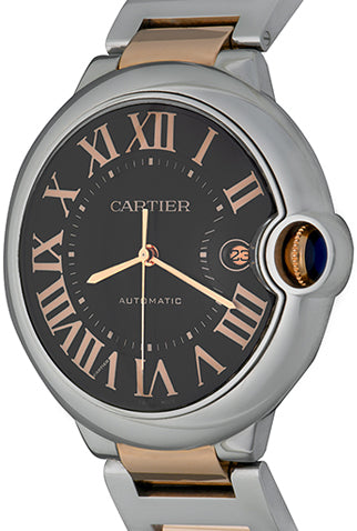 Cartier Ballon Bleu De Cartier Brown Dial Two Tone Steel Strap Watch For Men - W6920032
