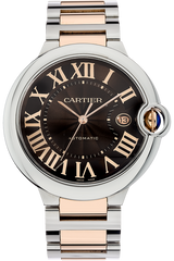Cartier Ballon Bleu De Cartier Brown Dial Two Tone Steel Strap Watch For Men - W6920032